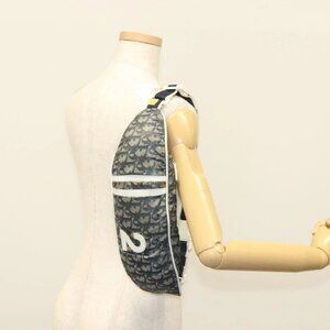 Christian Dior Trotter Canvas Waist bag Nylon Navy Silver Auth